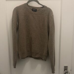 A.P.C. Men's Brown Crewneck Sweater